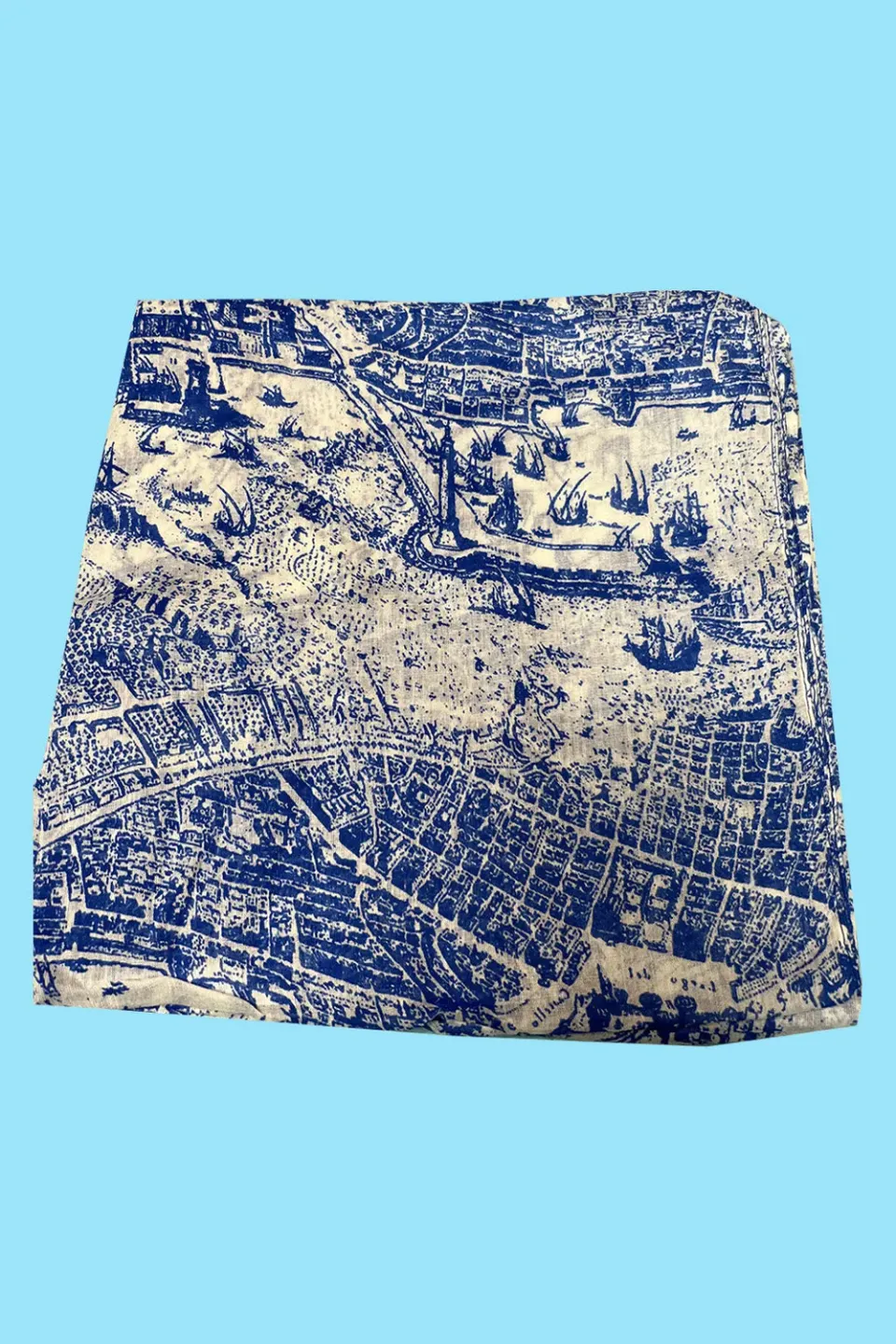 Antica Sartoria Napoli DV1774 foulard cotone blu