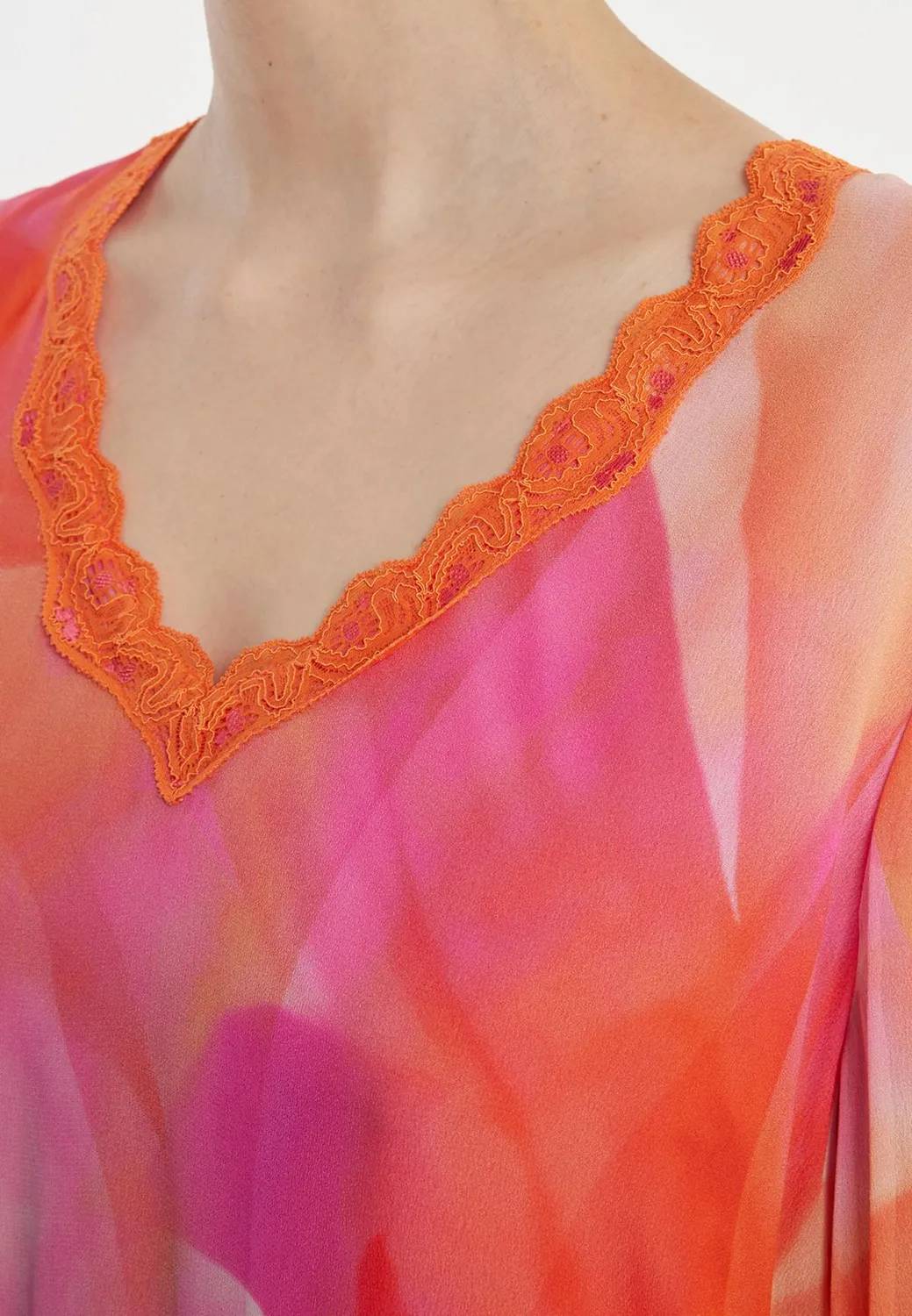 Ana Alcazar Zeluna abito corto chiffon fantasia floreale