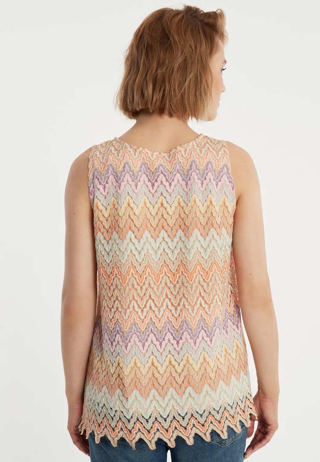 Ana Alcazar Zecina top in maglia zigzag