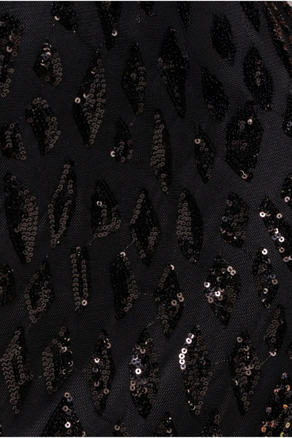 Goddiva Ombre Sequin abito maxi nero paillettes spacco