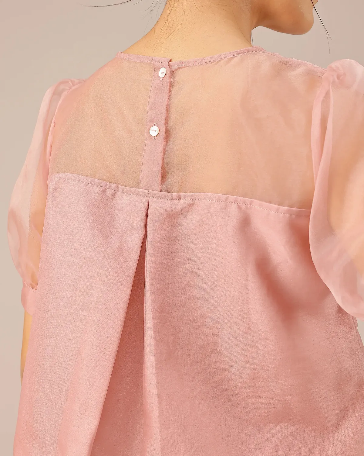 Our Dve Blum Jelly completo top e pantaloni rosa ricamo
