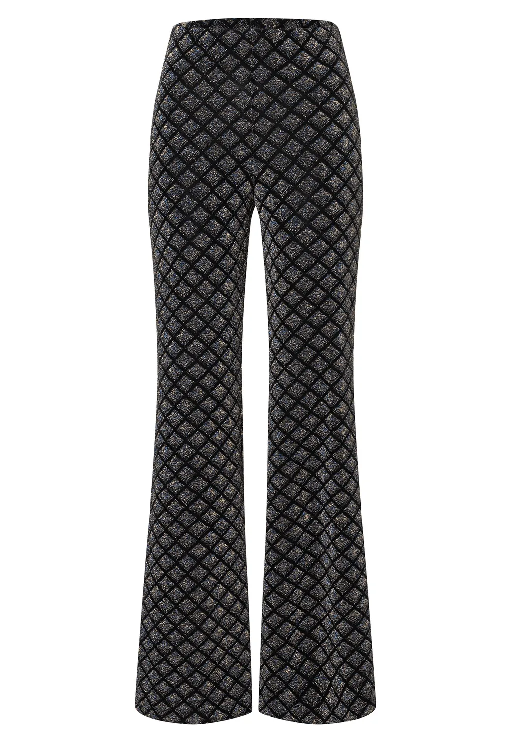 Ana Alcazar Enalis pantaloni neri lurex zampa