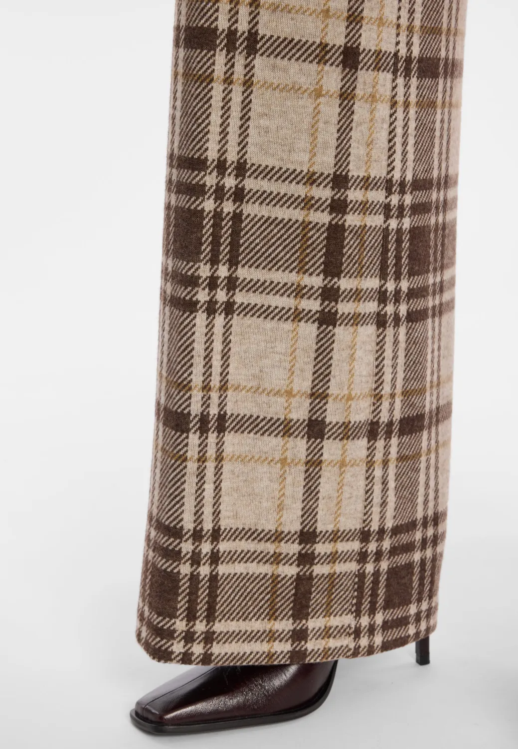 Ana Alcazar Emina pantaloni Marlene quadri beige