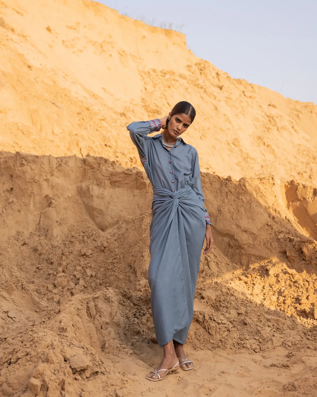Our Dve Nori Co-Ord Set completo camicia e gonna Normandy