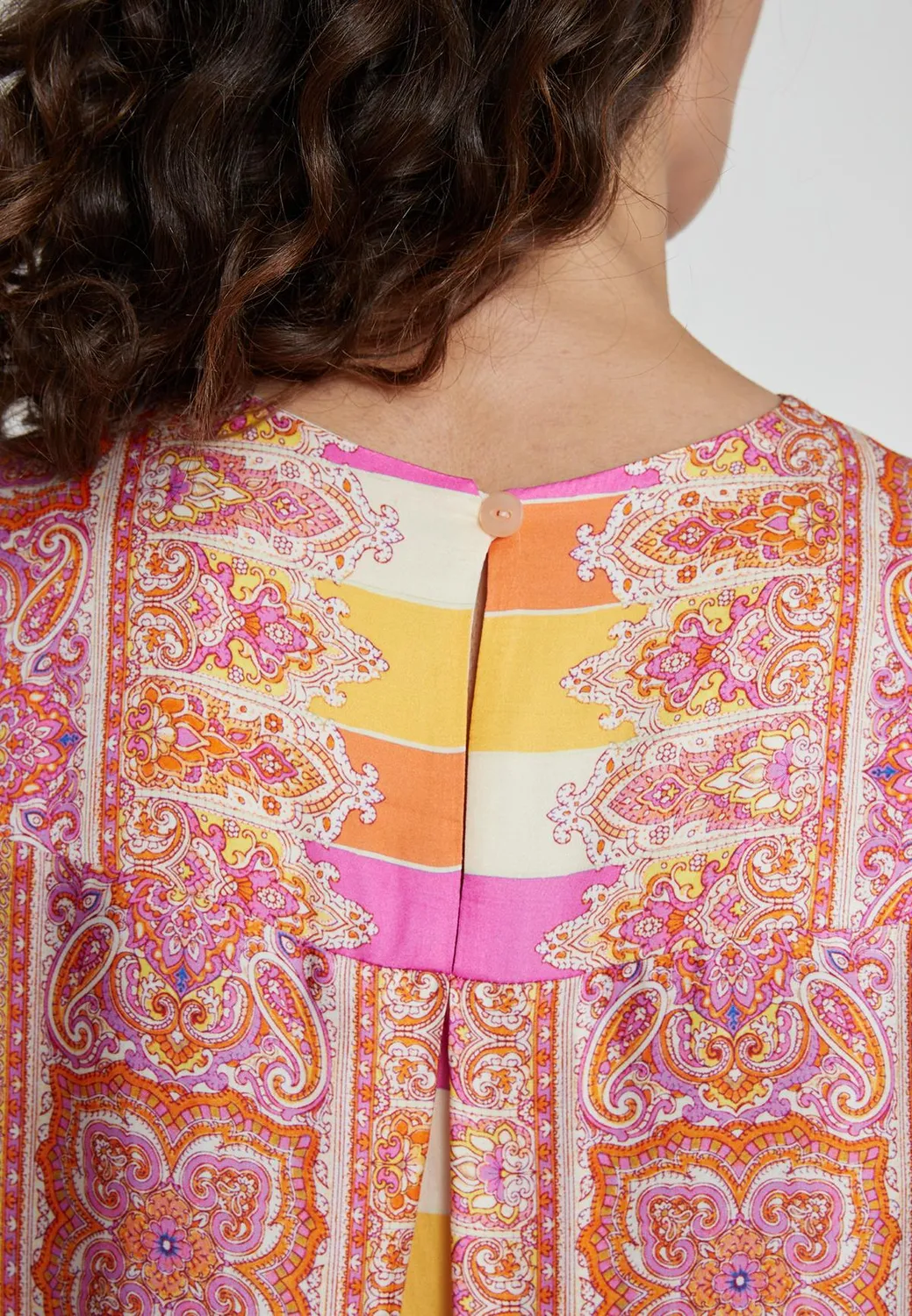 Ana Alcazar Kanisi abito camicia fantasia foulard