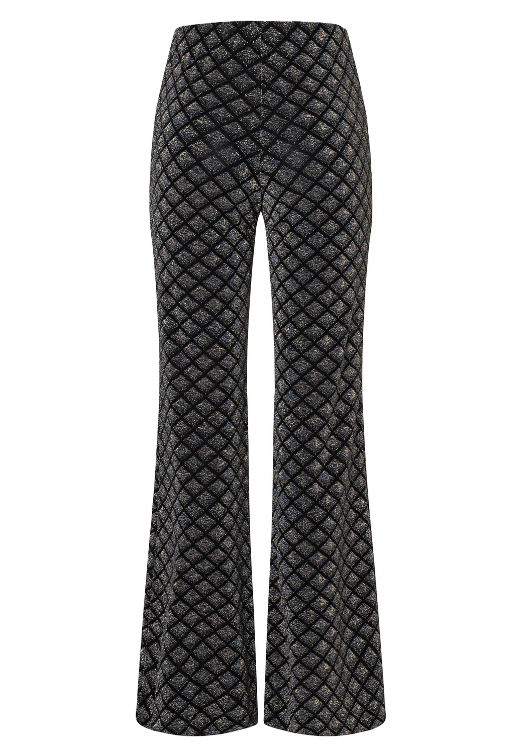 Ana Alcazar Enalis pantaloni neri lurex zampa