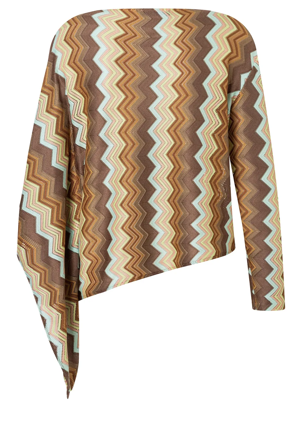Ana Alcazar Duola top asimmetrico maglia zigzag