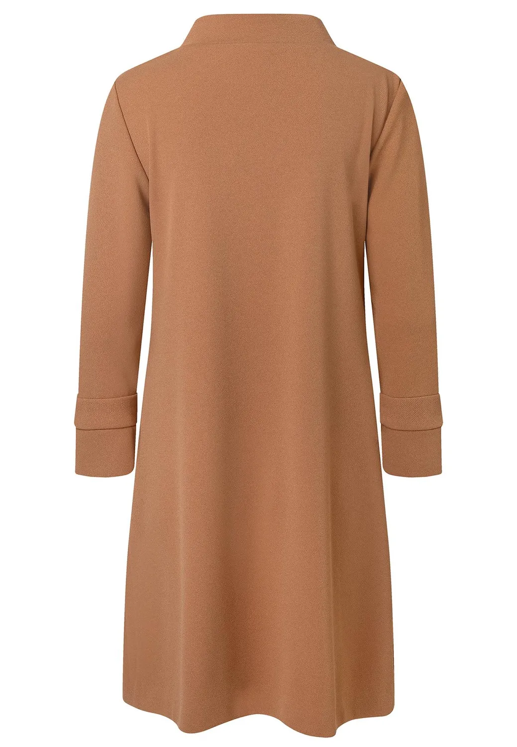 Ana Alcazar Sidara abito beige collo coreano
