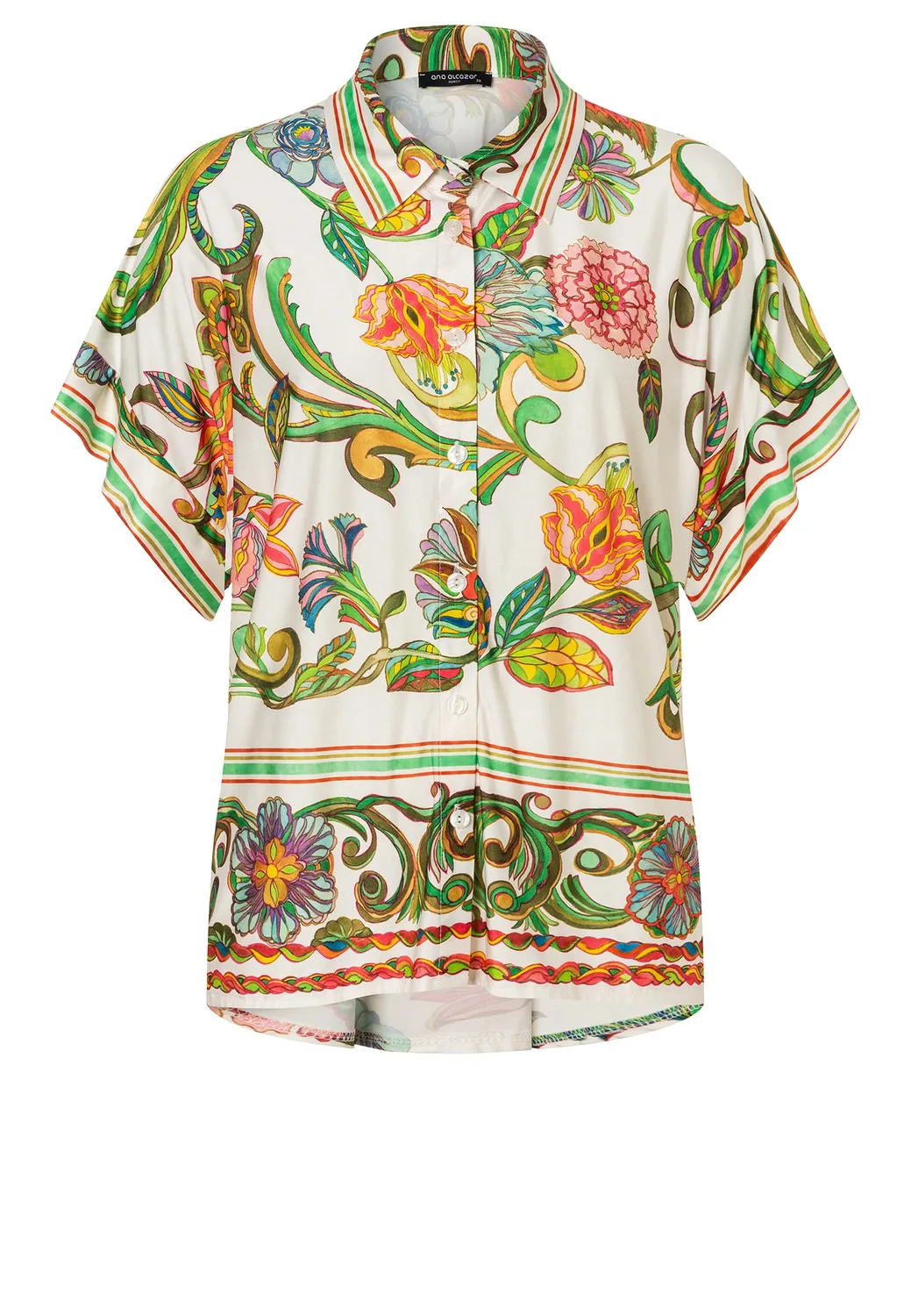 Ana Alcazar Duena camicetta jersey a fiori crema