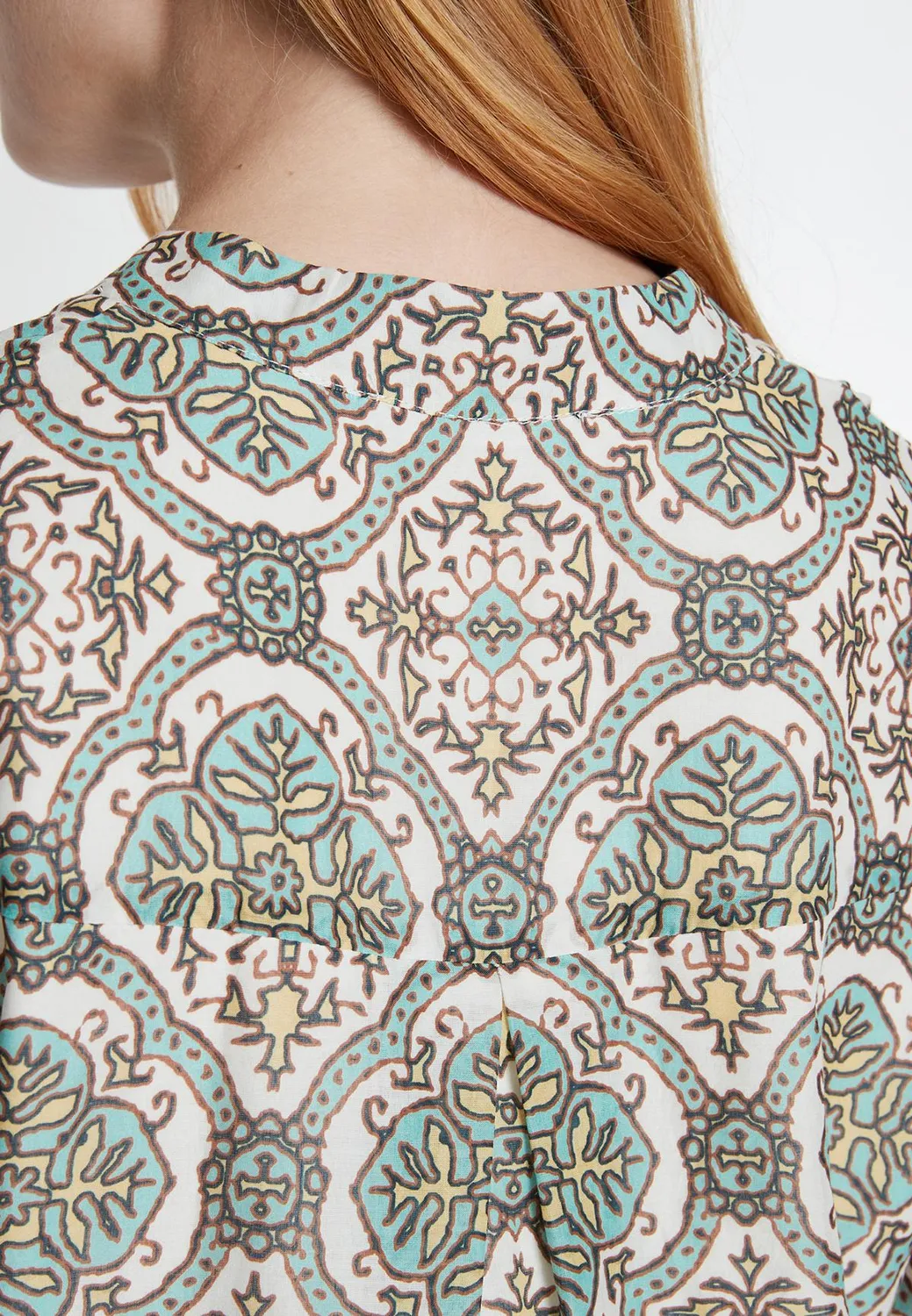 Ana Alcazar Kahli abito camicia lungo fantasia paisley