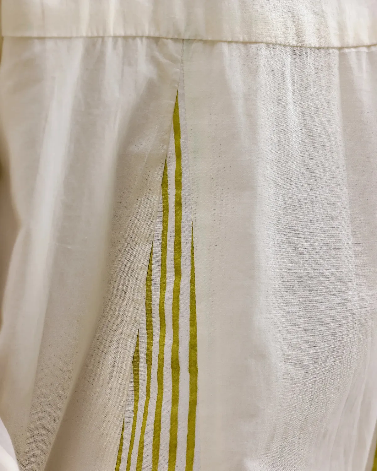 Our Dve Saanjh Panel abito camicia beige in cotone