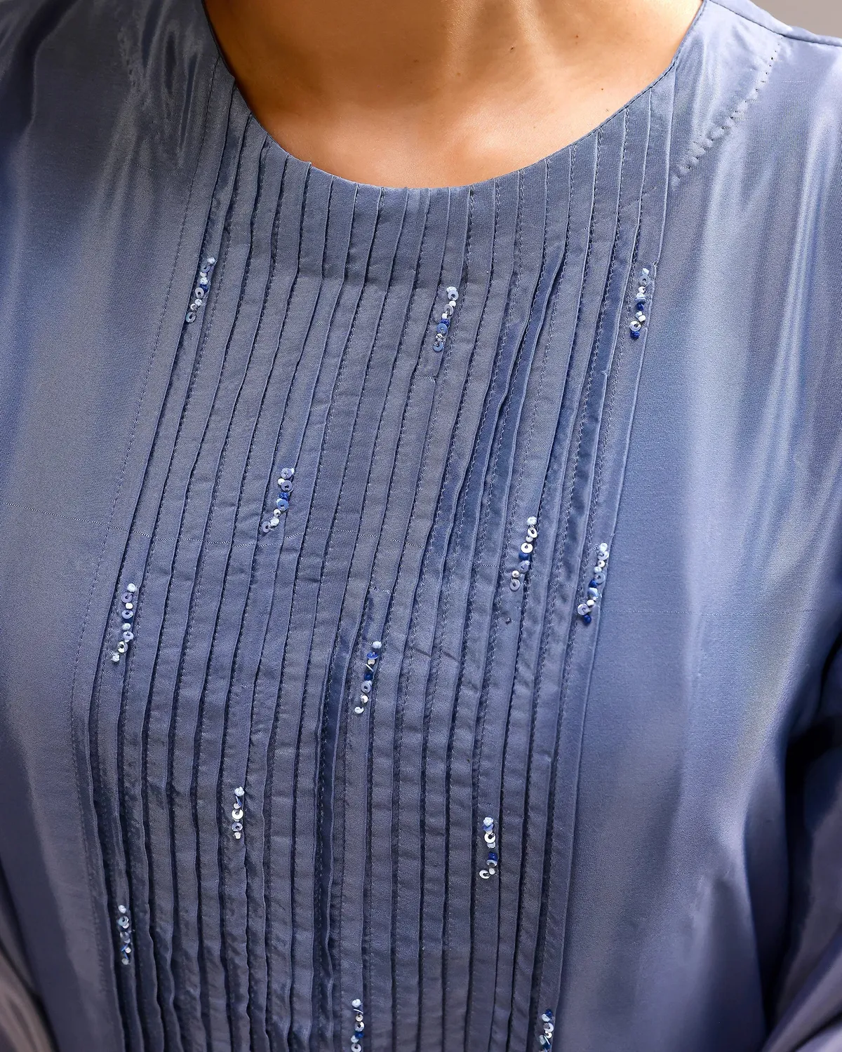 Our Dve Icy Elegance Dress abito blu avorio