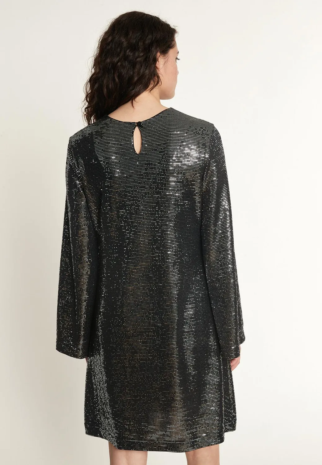 Ana Alcazar Ofiana abito paillettes argento