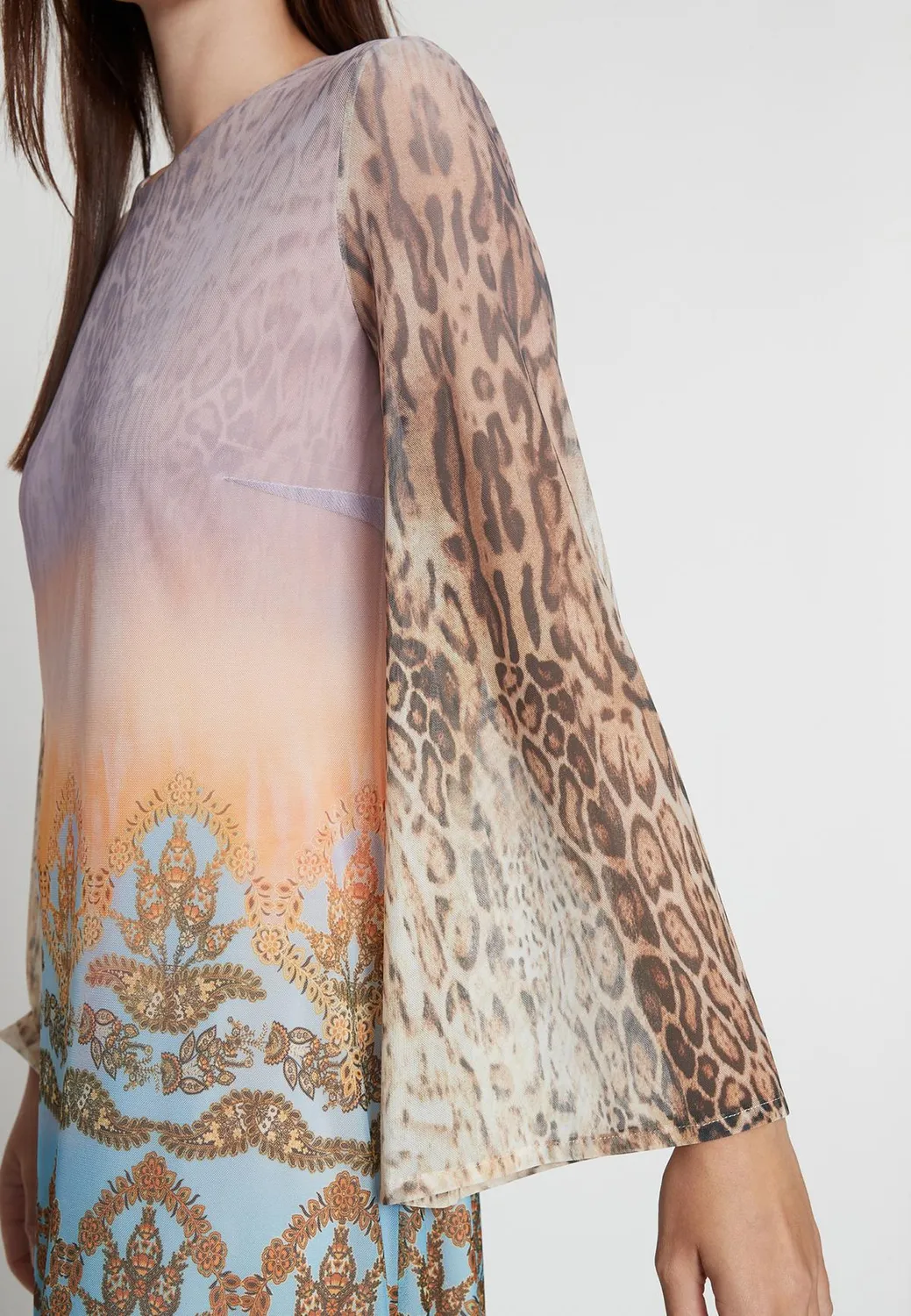 Ana Alcazar Remana vestito tunica lilla fantasia