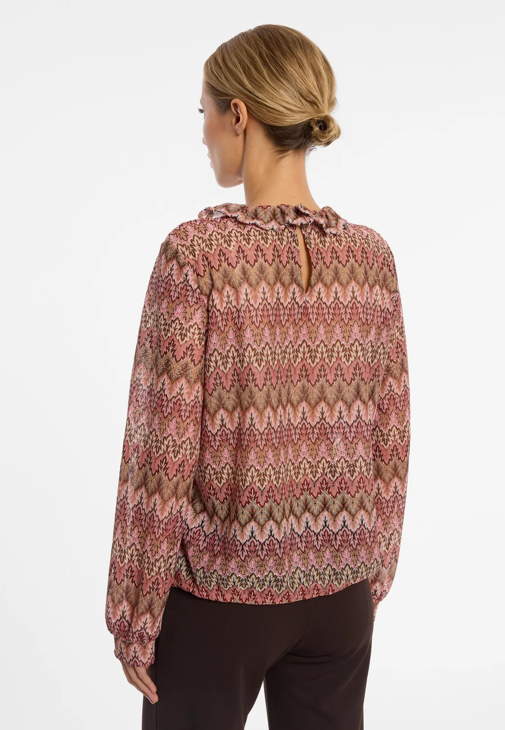 Ana Alcazar Etinae top boho bordeaux a balze