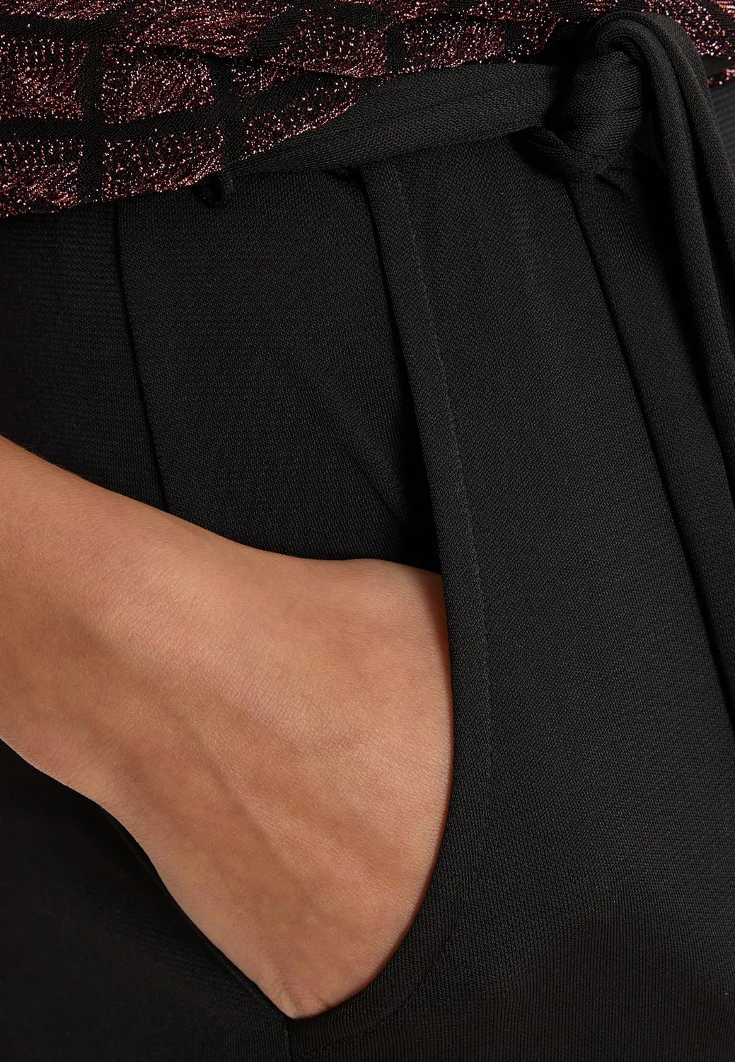 Ana Alcazar Ably tuta bordeaux lurex