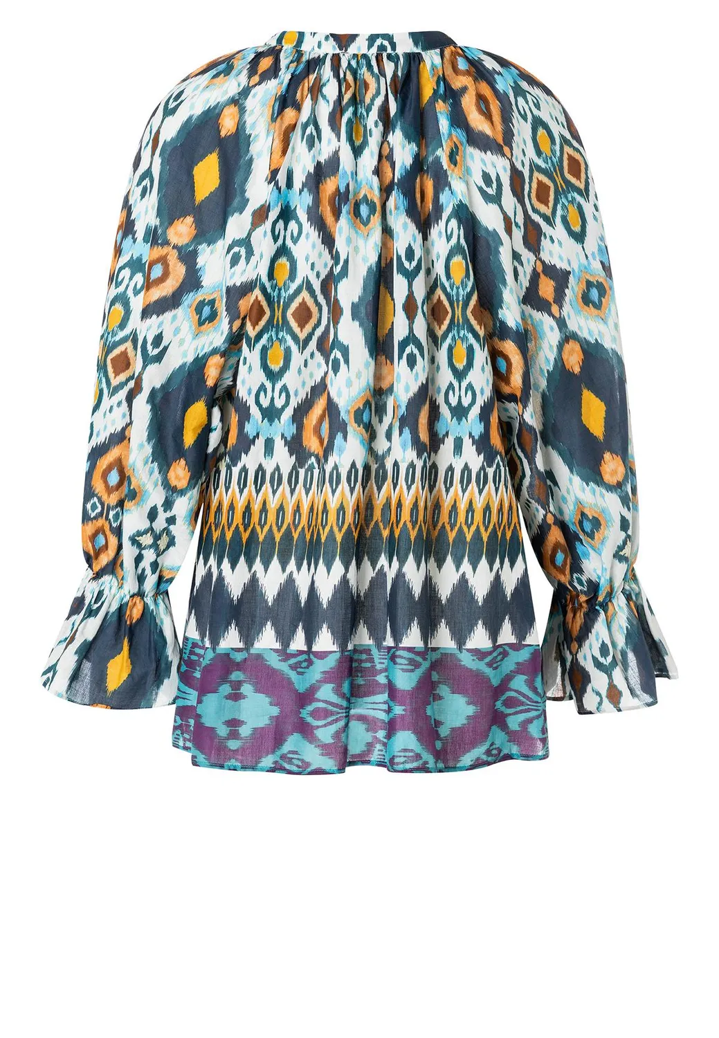 Ana Alcazar Kaira Wide Blouse blusa ampia blu zafferano