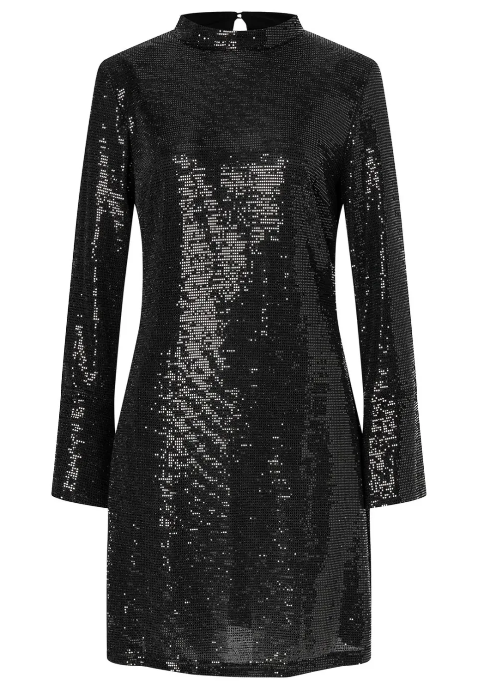 Ana Alcazar Sagala abito paillettes nero corto