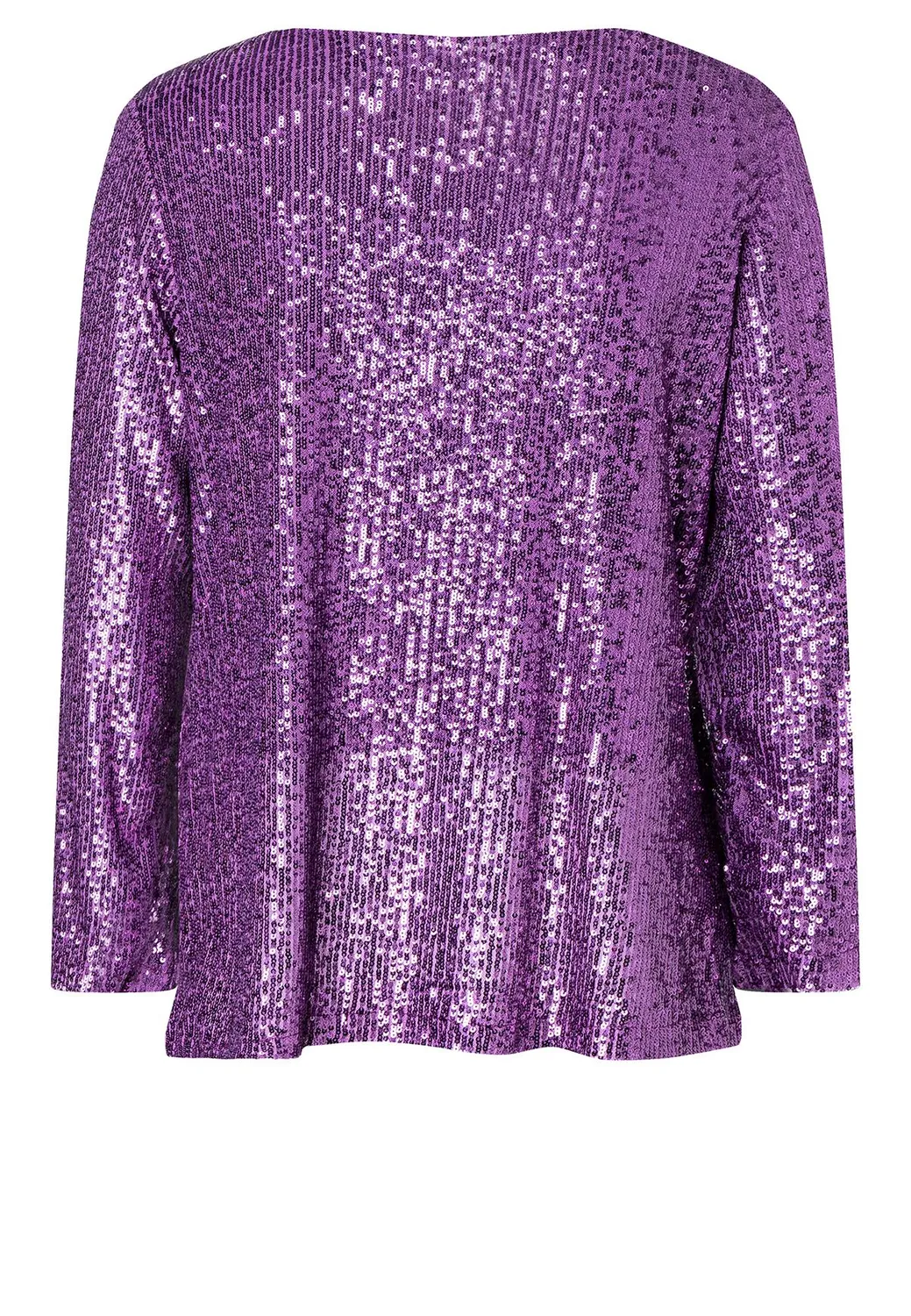 Ana Alcazar Salora top paillettes viola manica 7/8