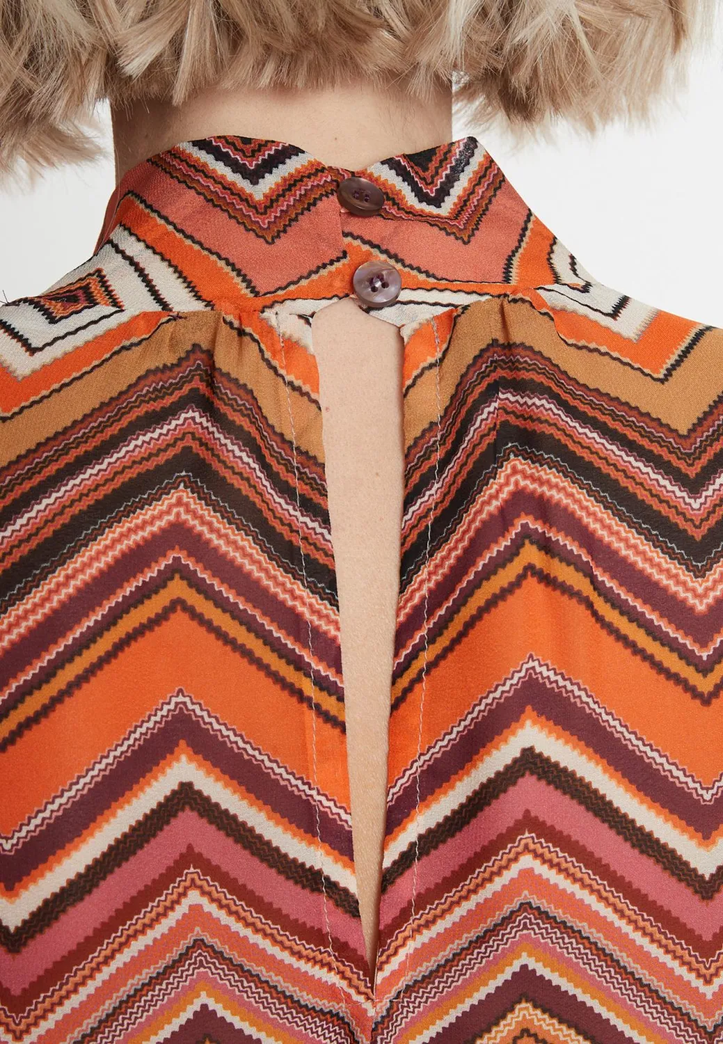 Ana Alcazar Manika blusa con fiocco zigzag