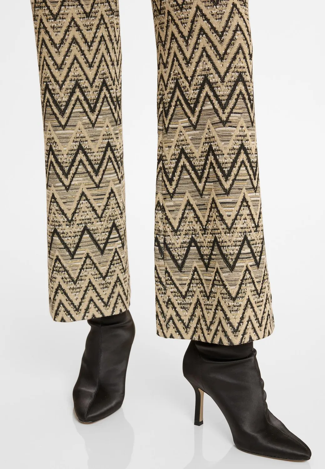 Ana Alcazar Ashora pantaloni cropped maglia zigzag caldo