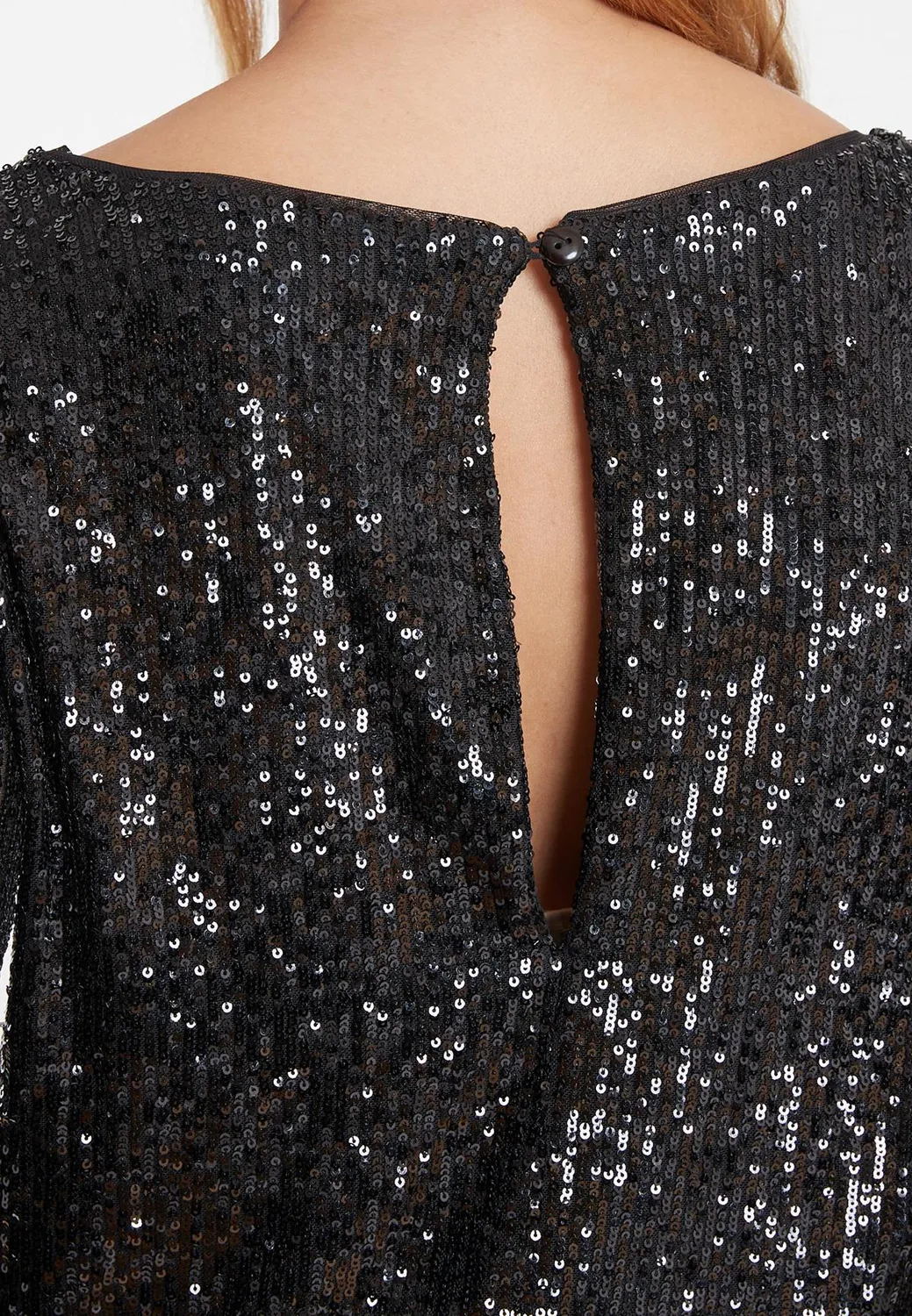 Ana Alcazar Salka tuta nera paillettes cintura