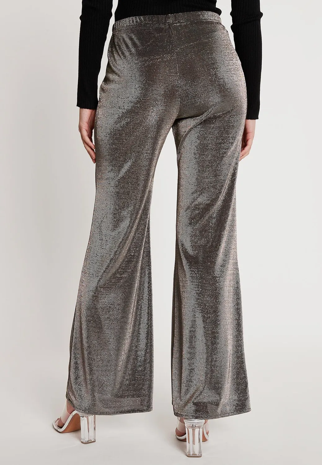 Ana Alcazar Ikona pantaloni lurex argento