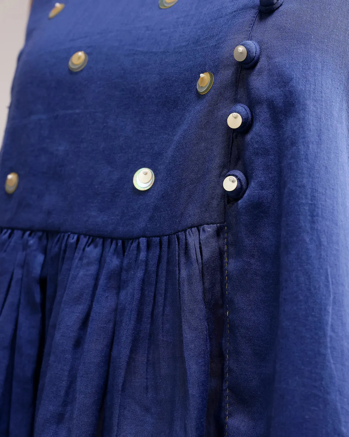 Our Dve Saanjh Flow Top top blu scuro mull