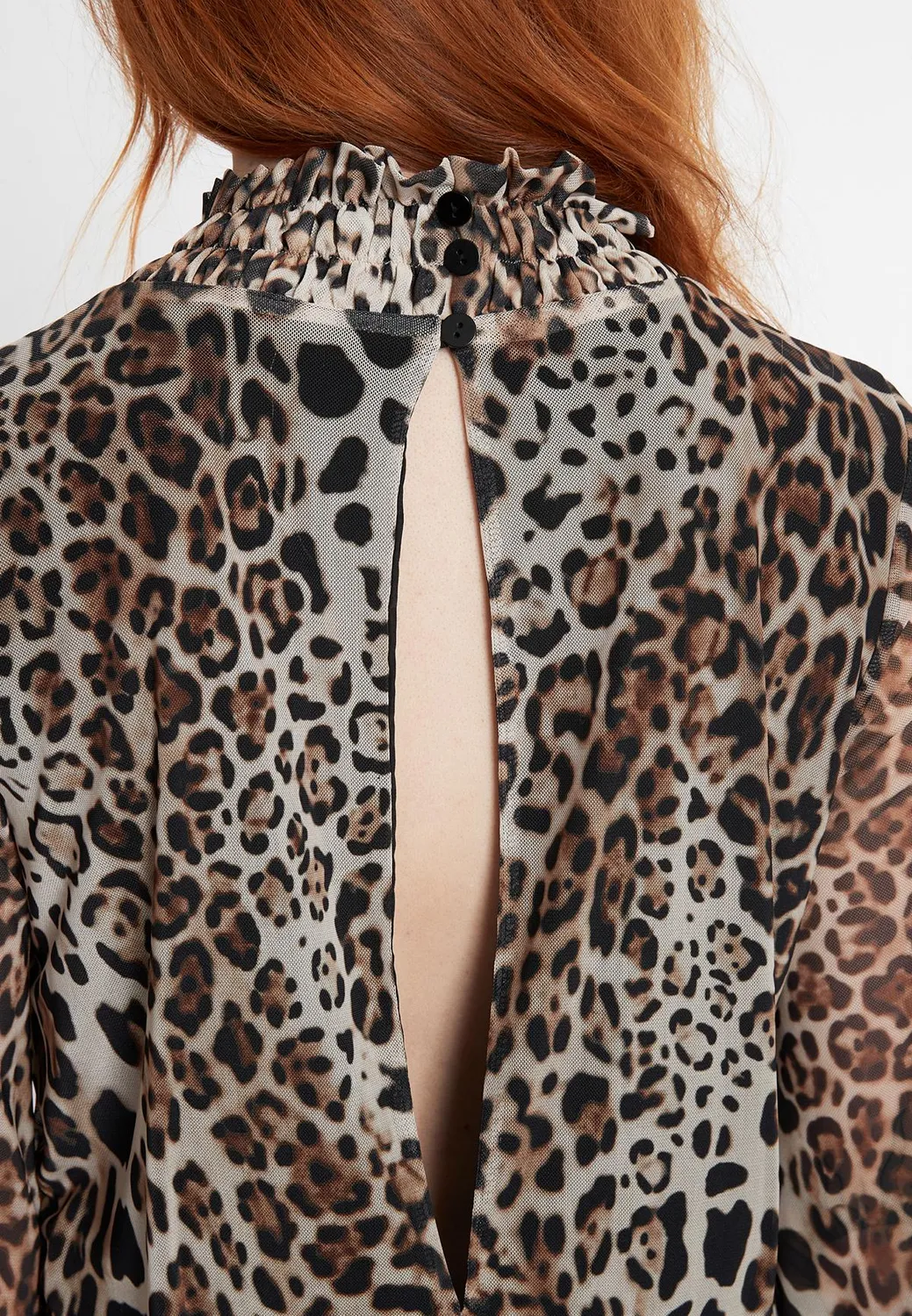 Ana Alcazar Sunia tuta intera leopardata nero