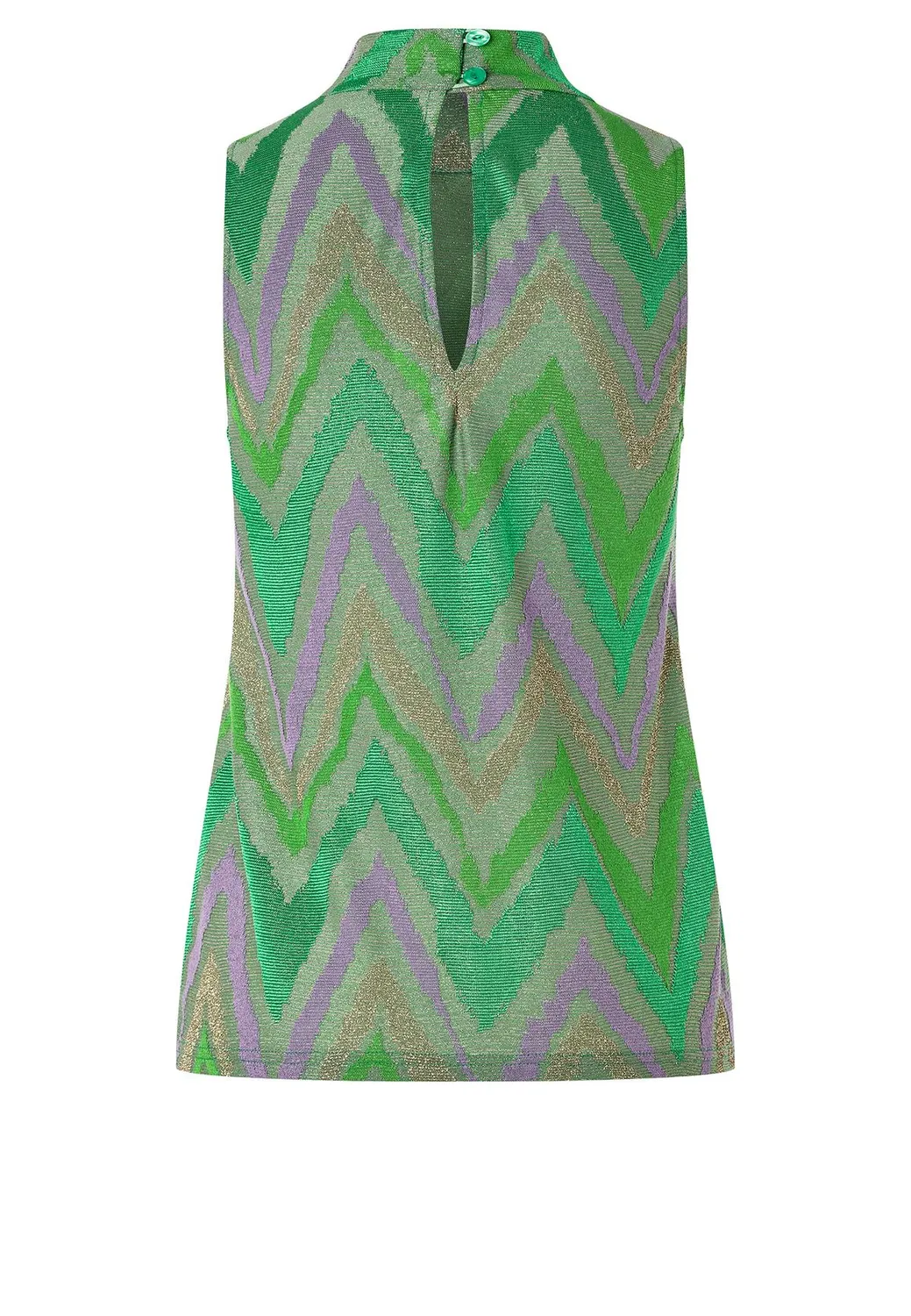 Ana Alcazar Pitras top halter lurex verde