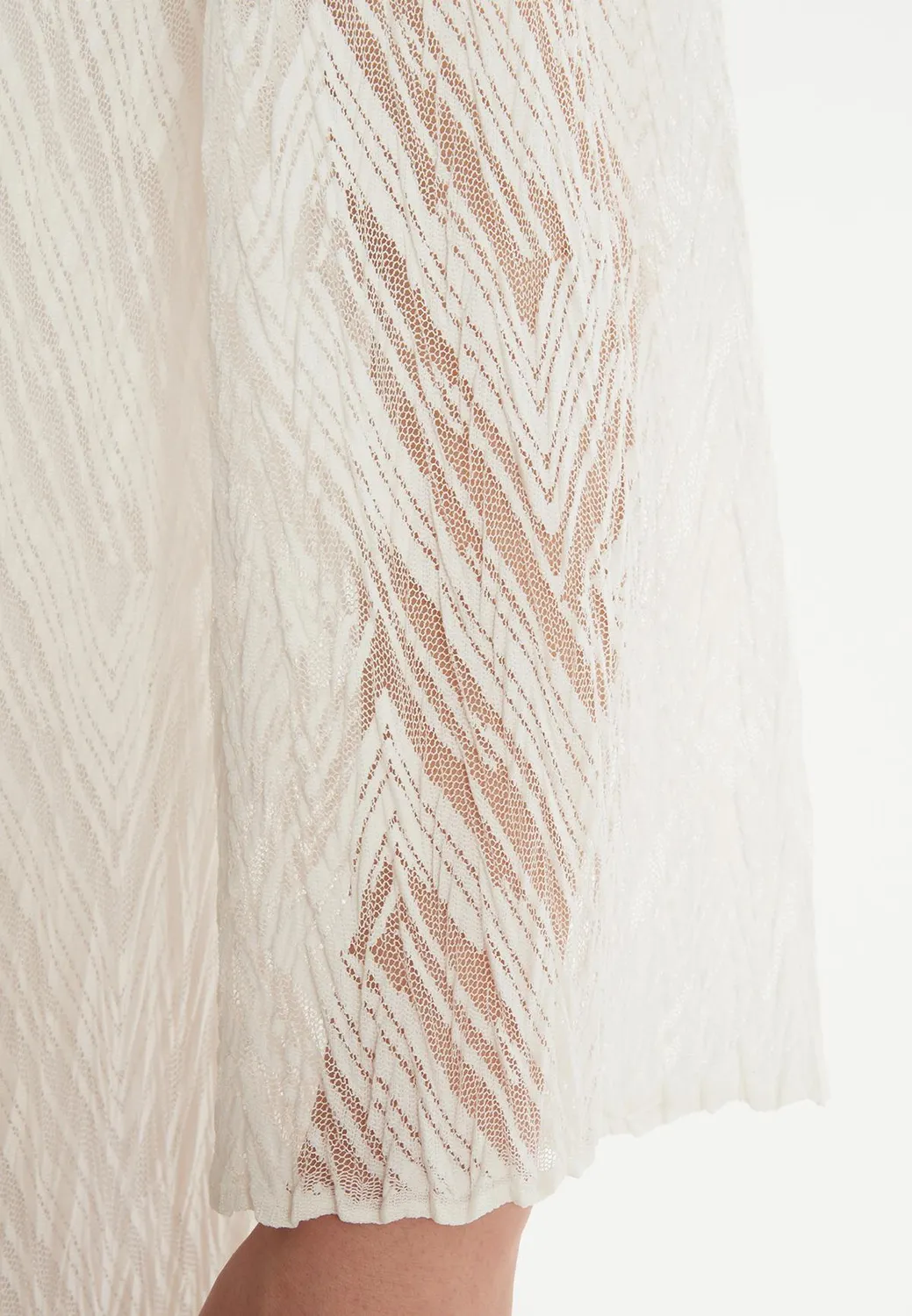 Ana Alcazar Zaira caftano maxi bianco pizzo