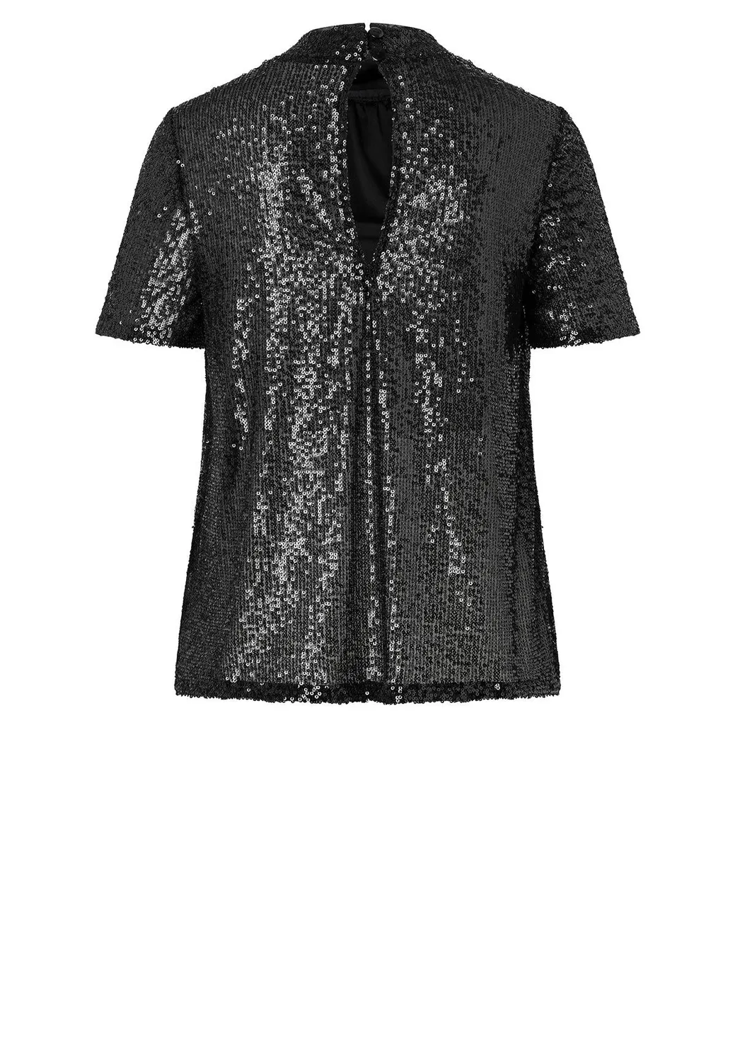 Ana Alcazar Tafisa top paillettes nero