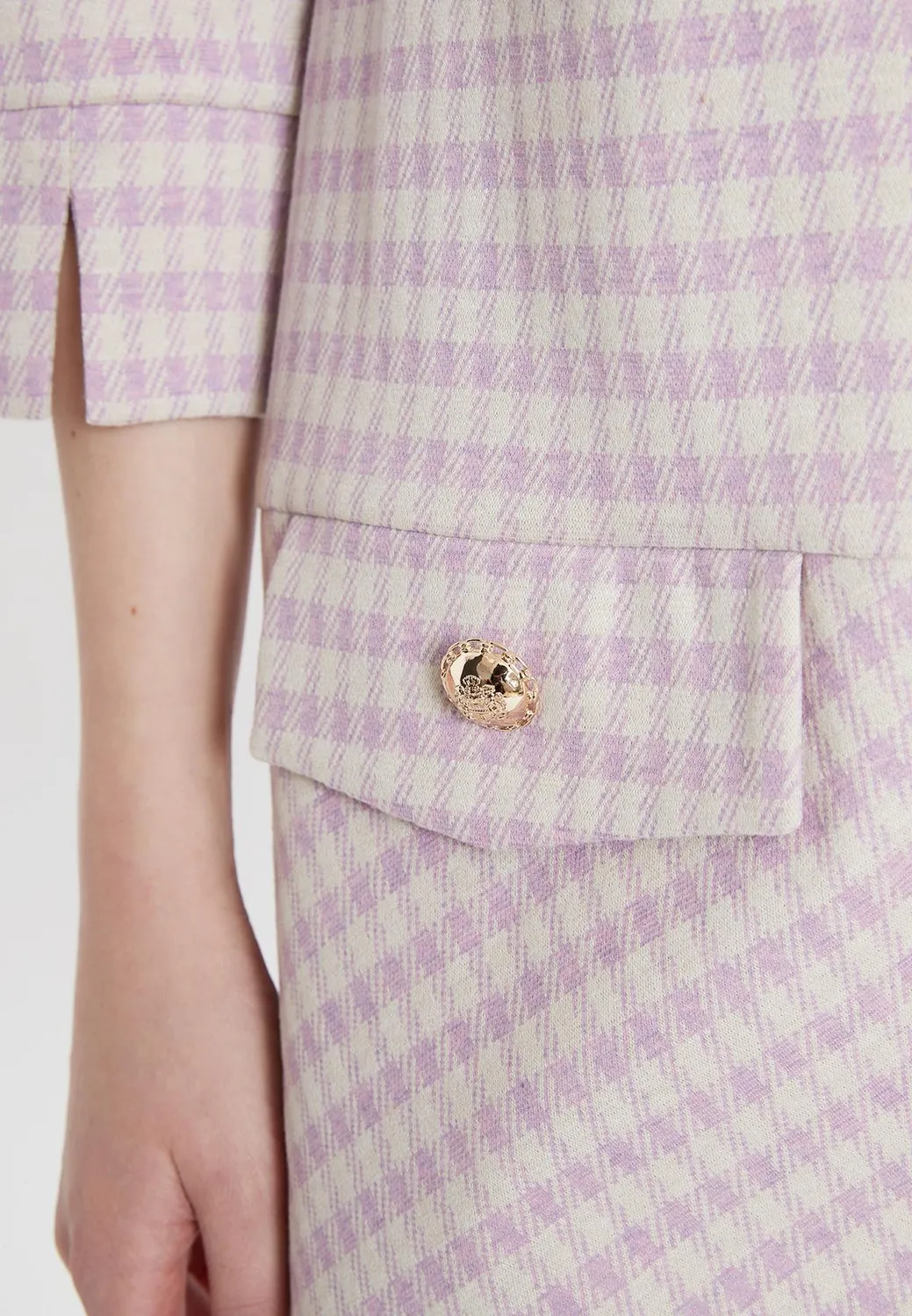 Ana Alcazar Sobany abito mini sixties pied-de-poule