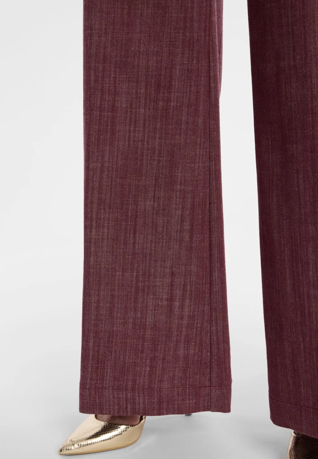 Ana Alcazar Enloira jeans wide leg bordeaux denim elasticizzato
