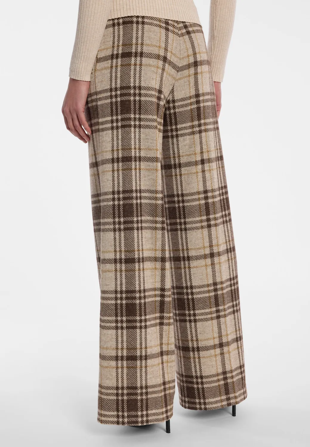 Ana Alcazar Emina pantaloni Marlene quadri beige