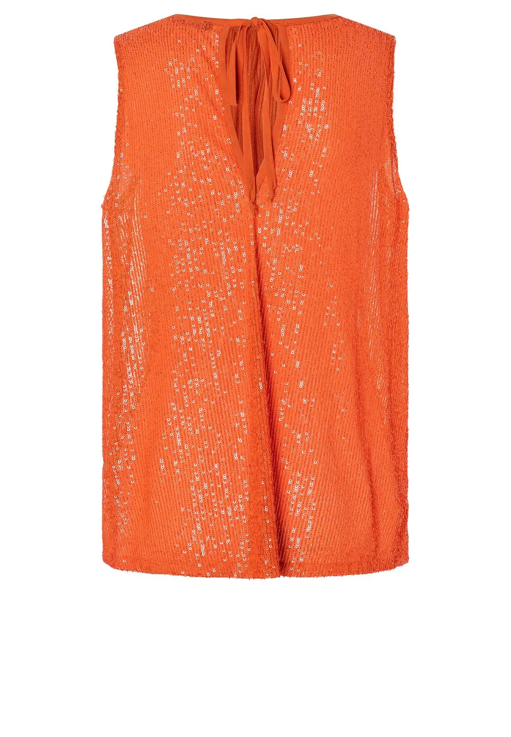 Ana Alcazar Paboly top paillettes albicocca