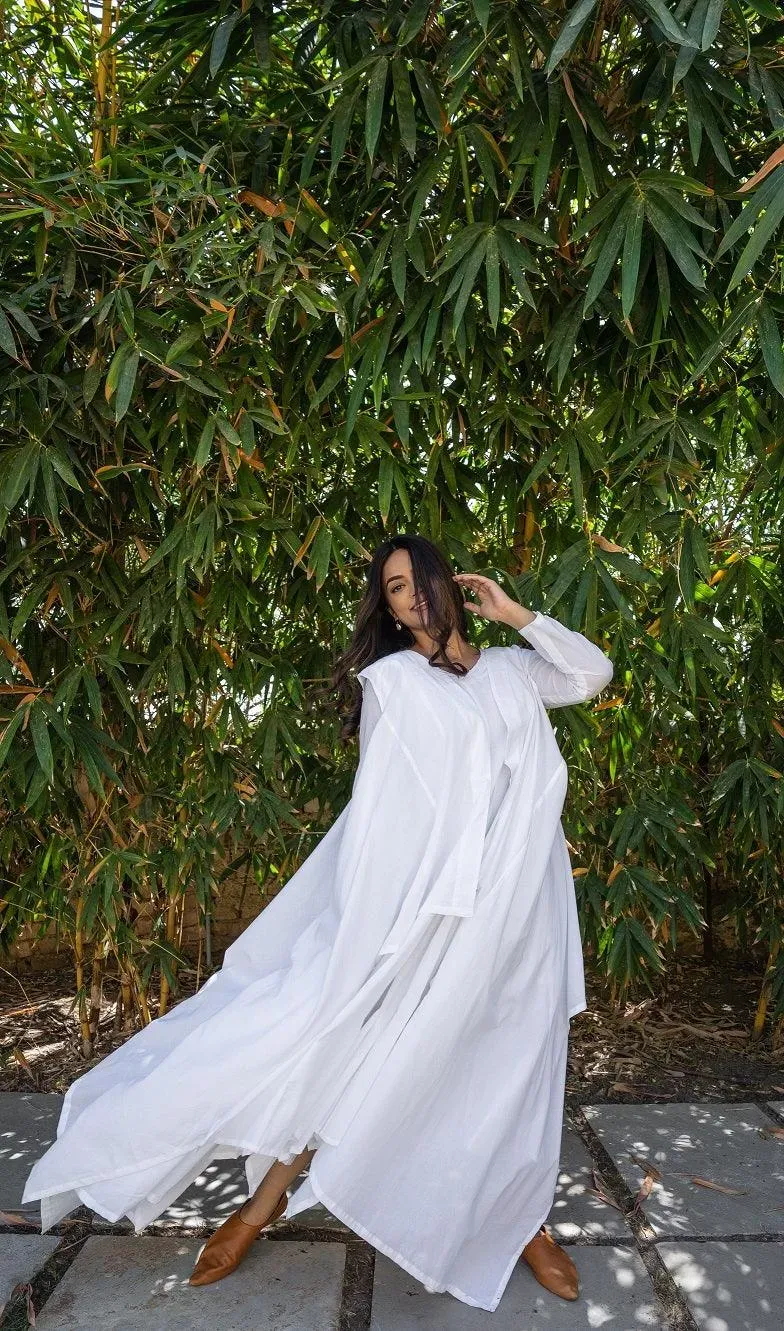 Our Dve Mocking Bird Dress abito lungo bianco