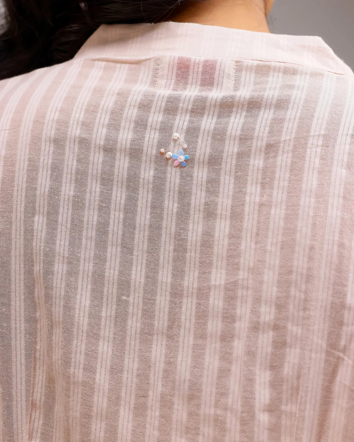 Our Dve Silent Stripe top rosa a righe taglia unica cotone