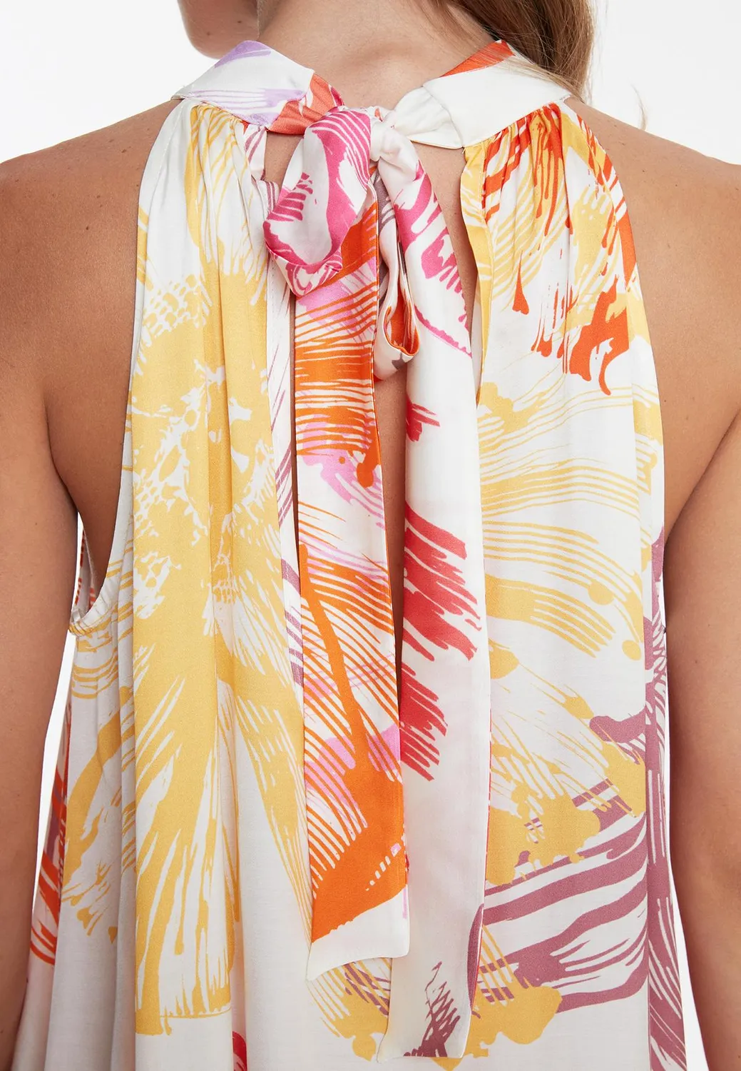 Ana Alcazar Webora top floreale scollo halter
