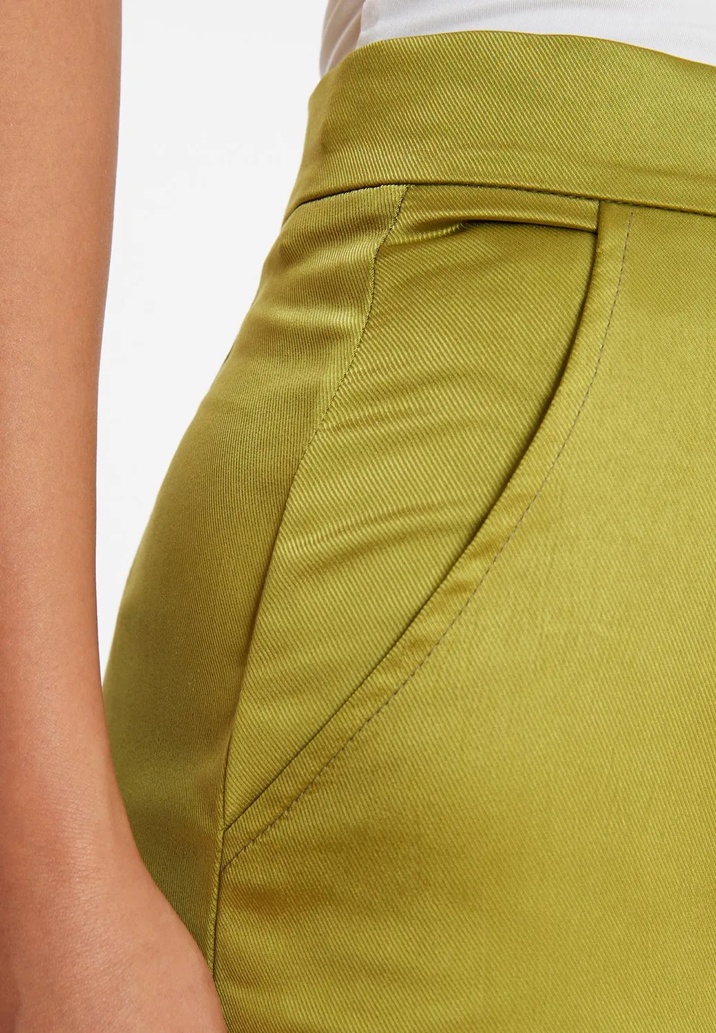 Ana Alcazar Pahisa pantaloni satin palazzo verde