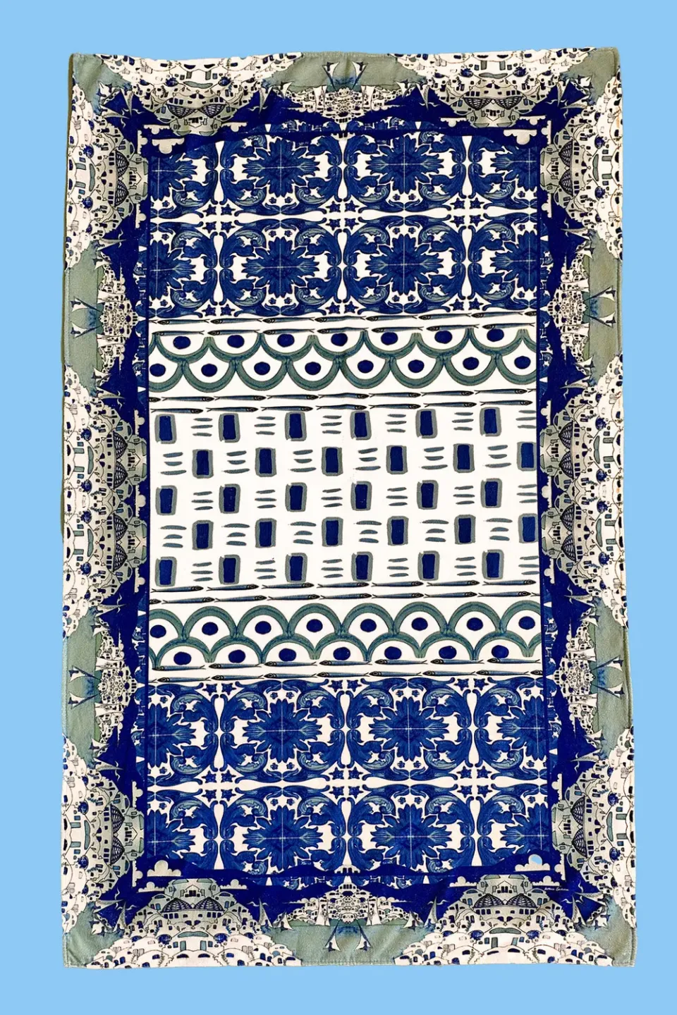 Antica Sartoria DW010 telo mare blu maioliche
