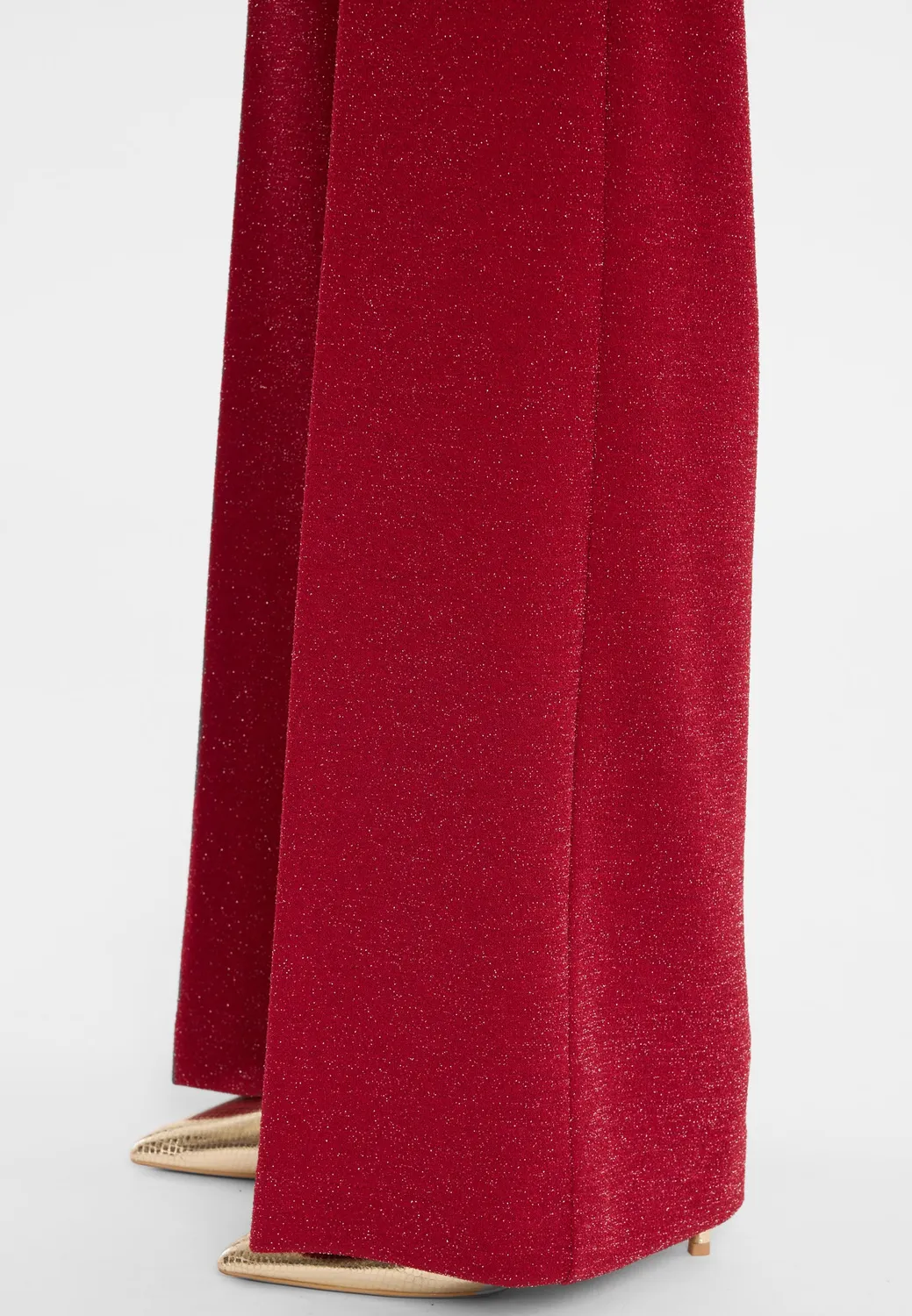 Ana Alcazar Cilky pantaloni lurex rossi
