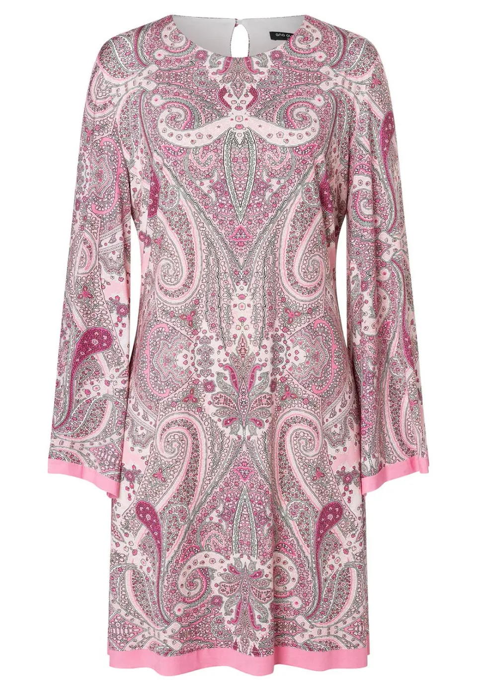Ana Alcazar Zipia tunica jersey rosa maniche tromba