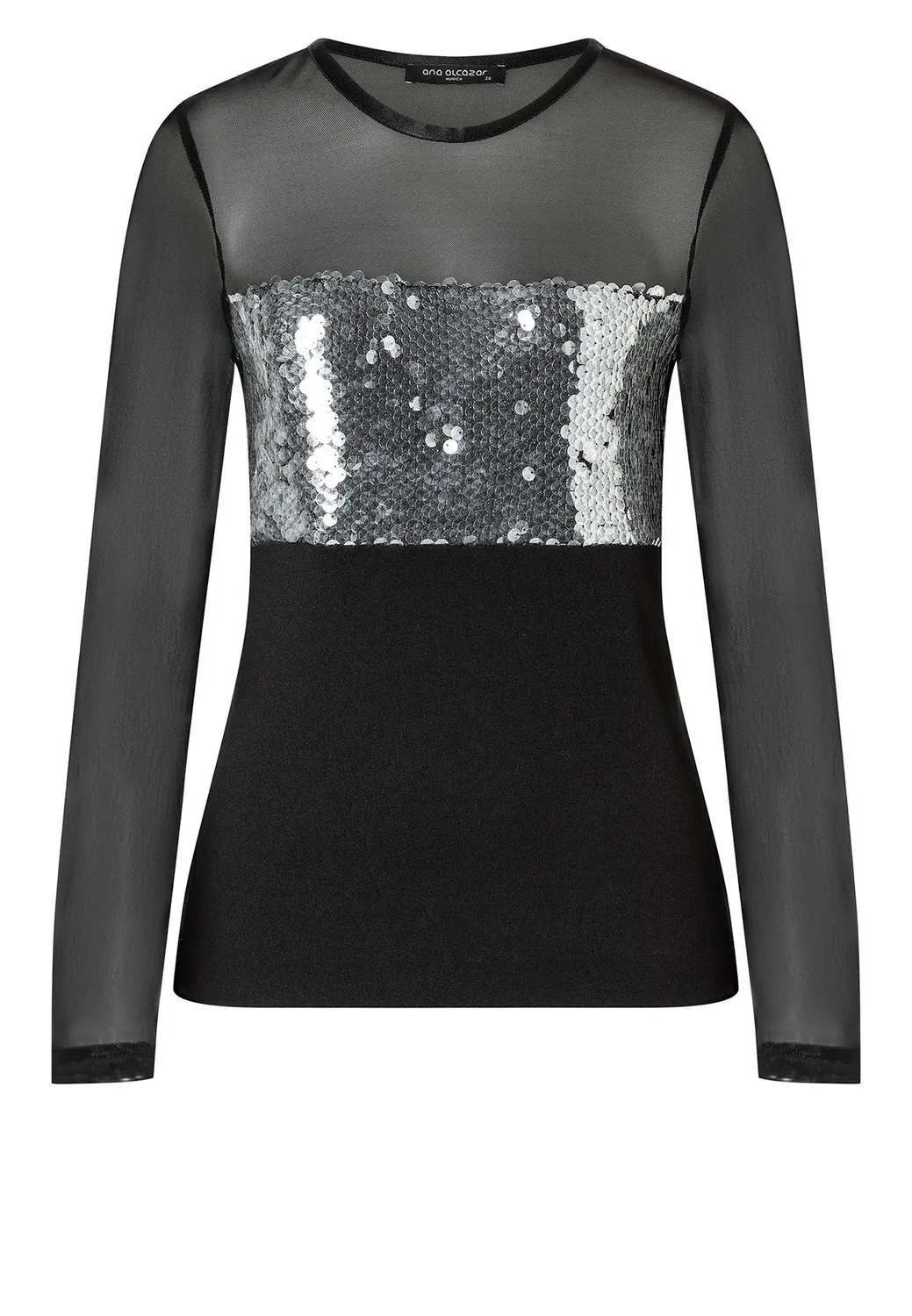 Ana Alcazar Abdia top sera nero paillettes