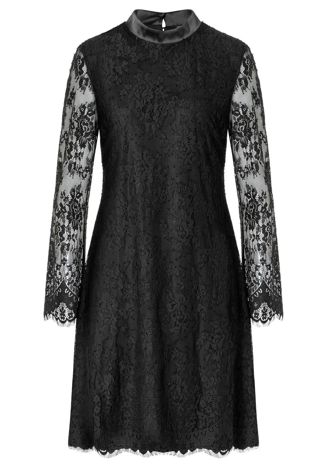 Ana Alcazar Abida abito in pizzo nero sera