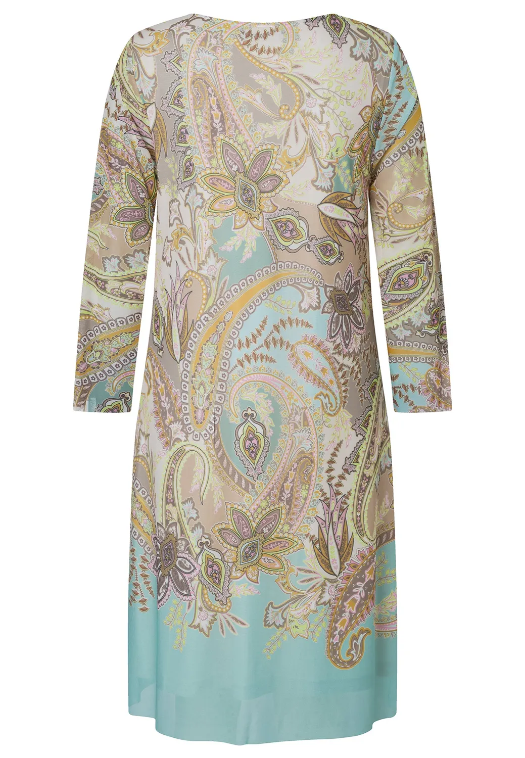 Ana Alcazar Denia abito tunica paisley turchese