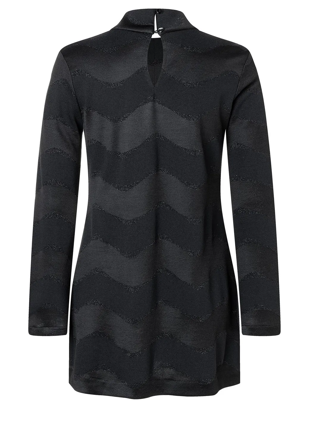 Ana Alcazar Sapora top lungo nero lurex collo alto
