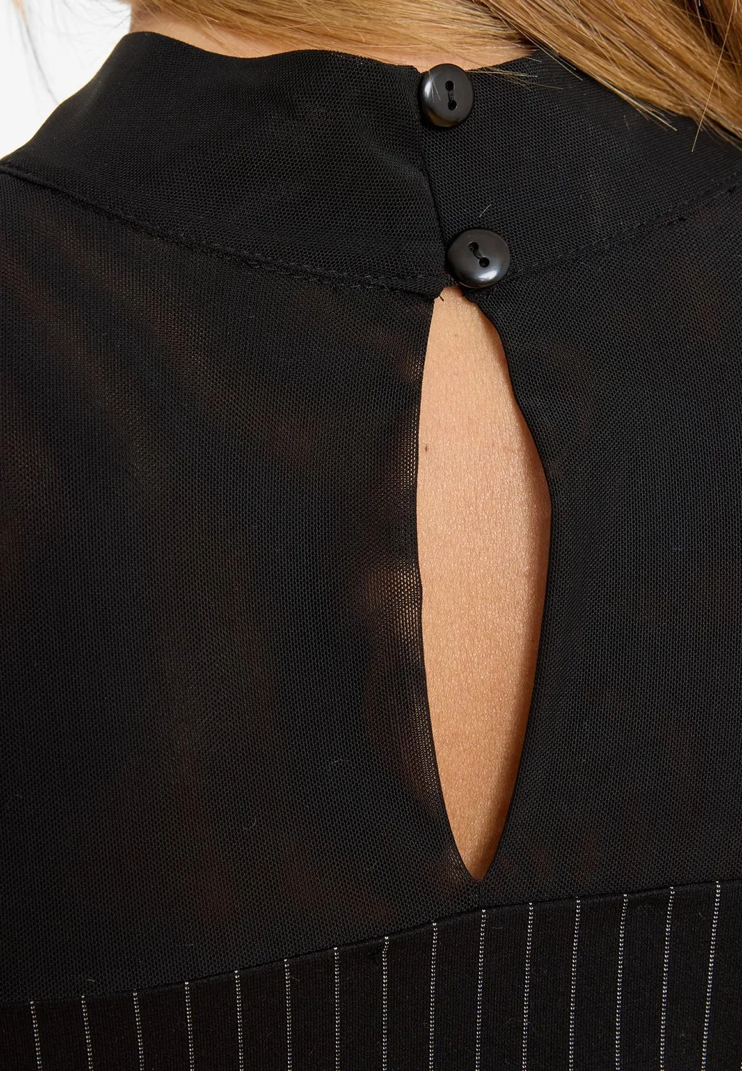 Ana Alcazar Angi top nero gessato elegante