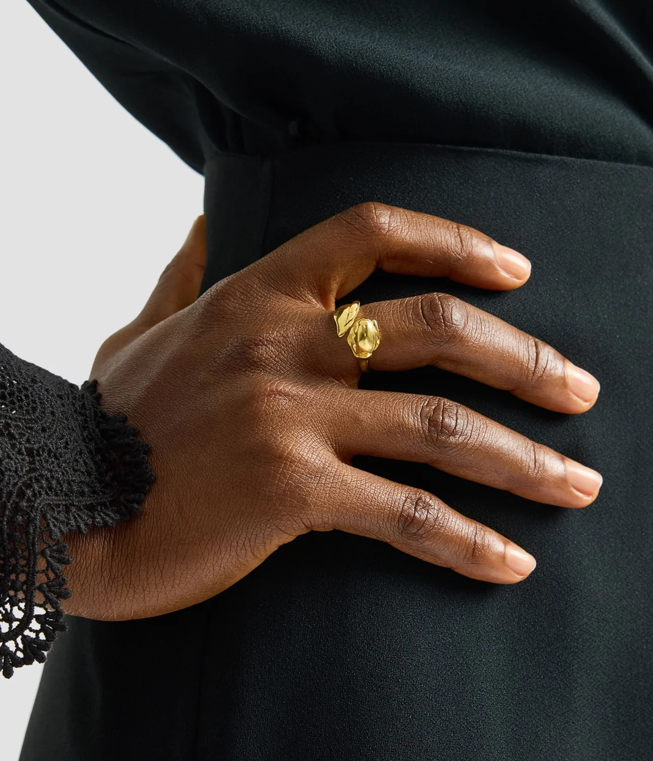 Erdem Bloom Ring anello oro bocciolo regolabile