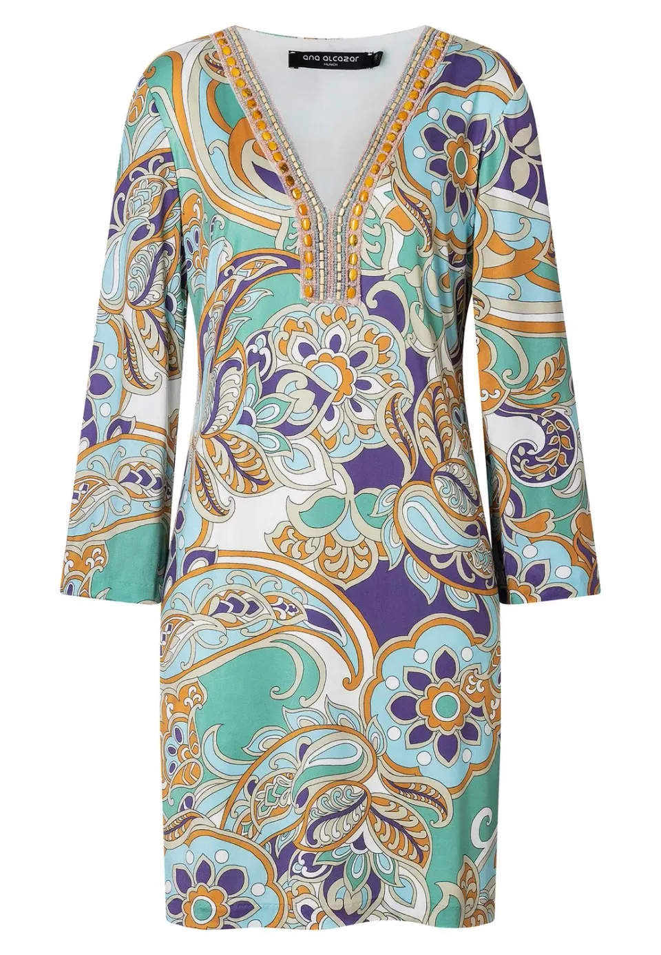 Ana Alcazar Kissy tunica corta fantasia paisley